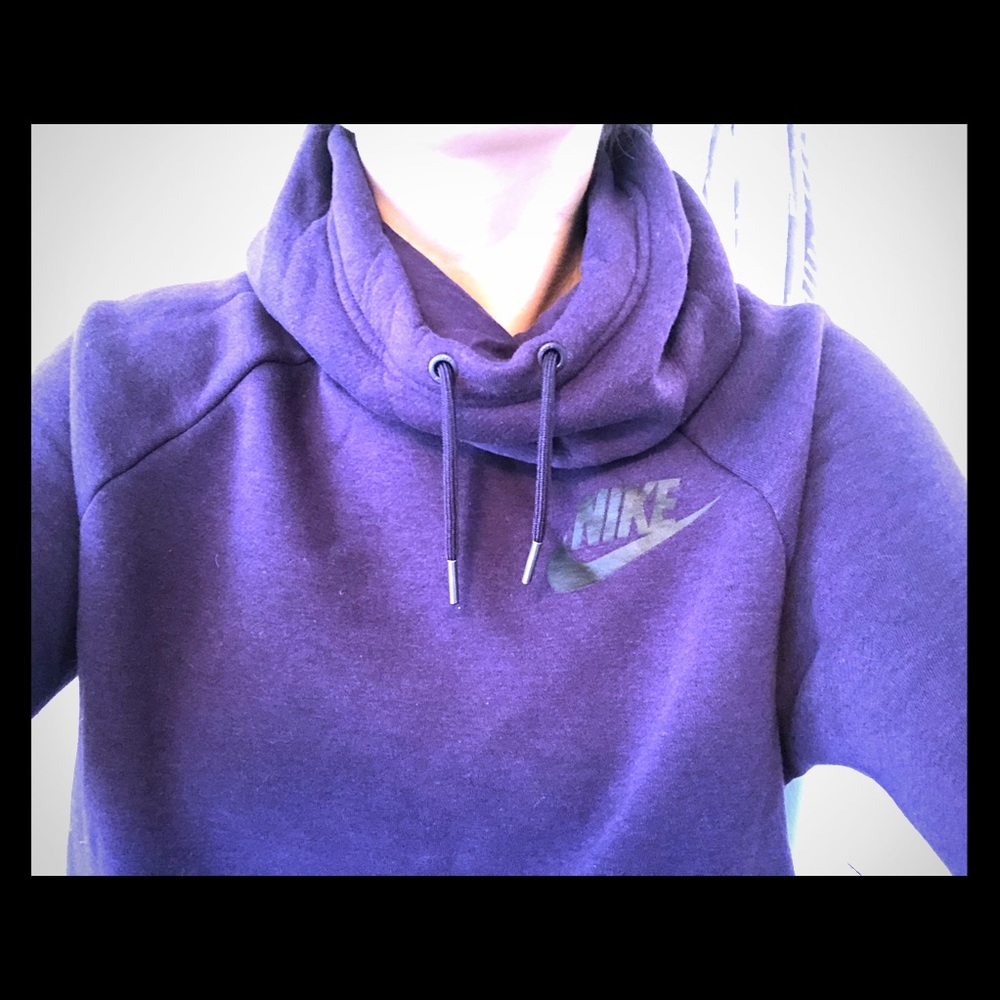 Purple Thick Neck Nike Sweatshirt